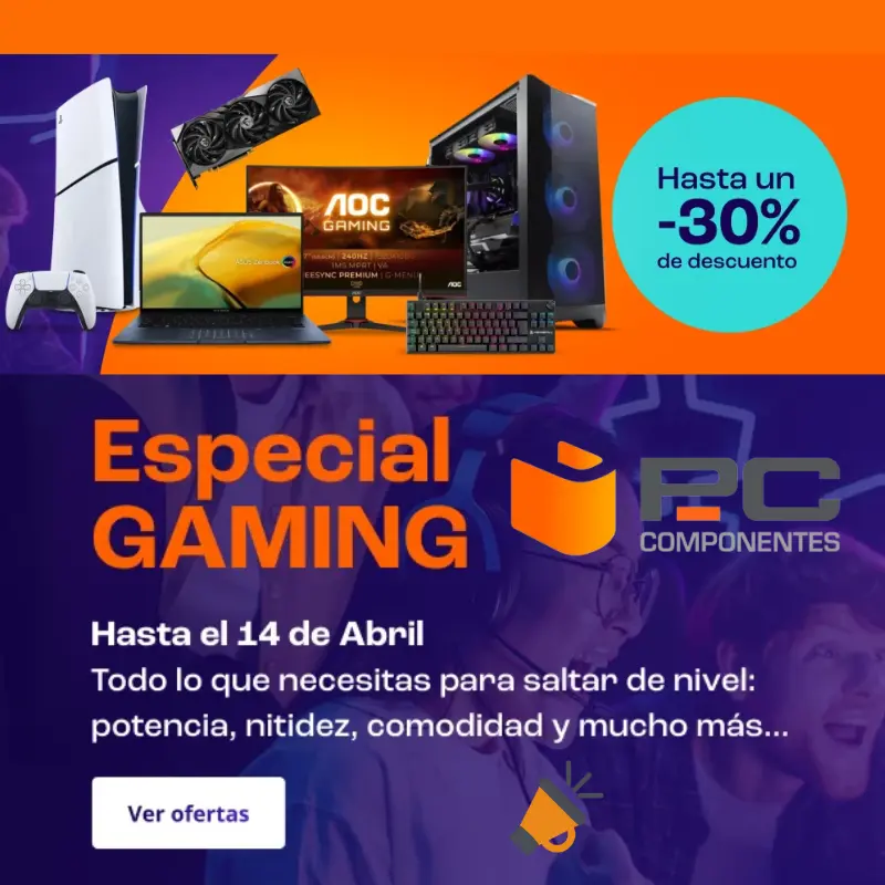 Especial Gaming -30% DTO. en PC Componentes