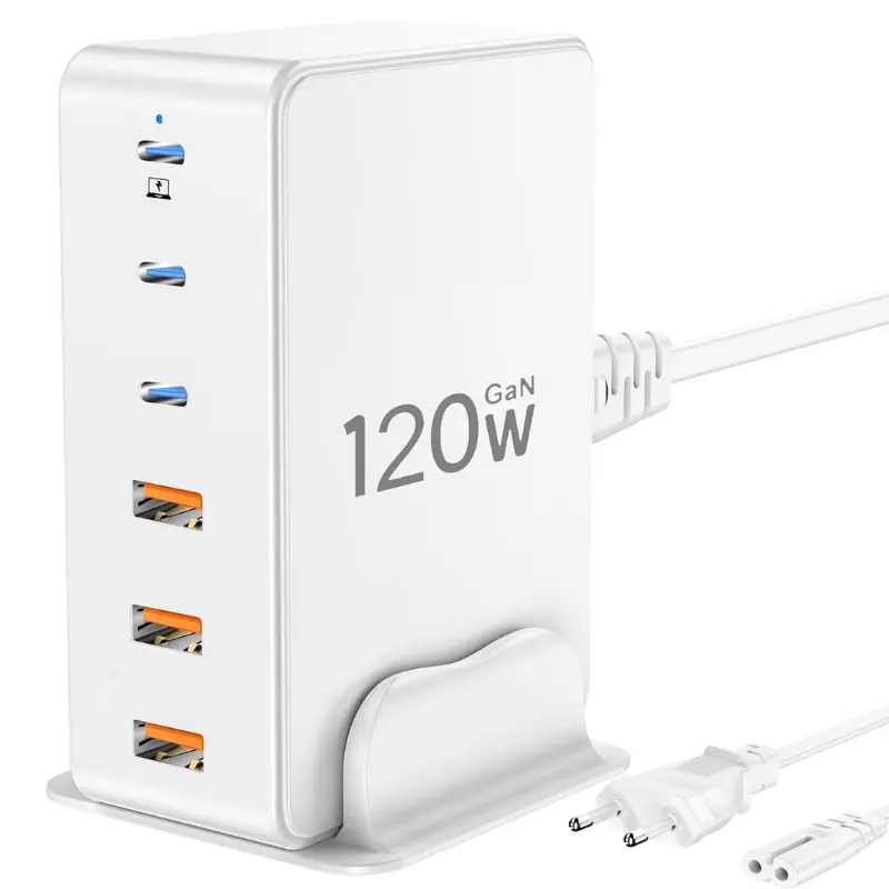 Cargador USB-C 6 en 1 de 120W GaN2