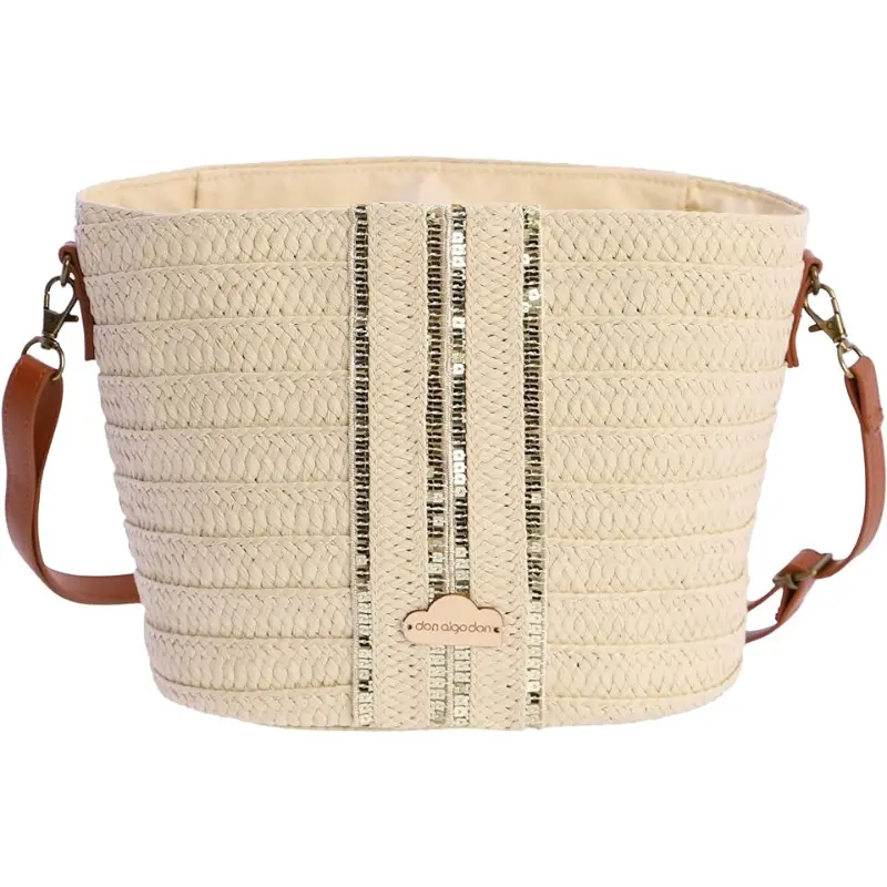 Bolso mimbre hecho a mano Don Algodón