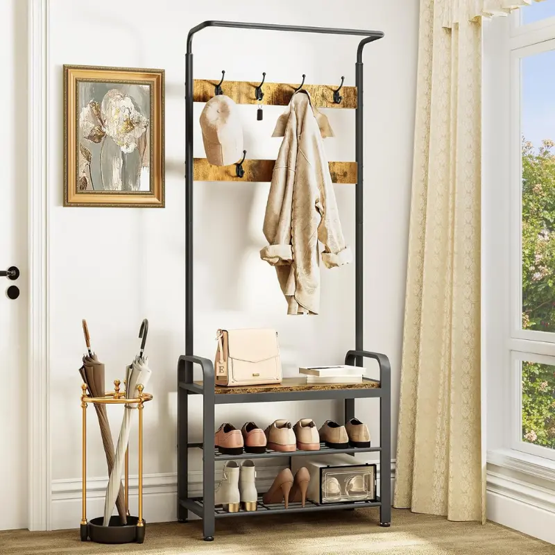 Perchero con Almacenamiento de Zapatos