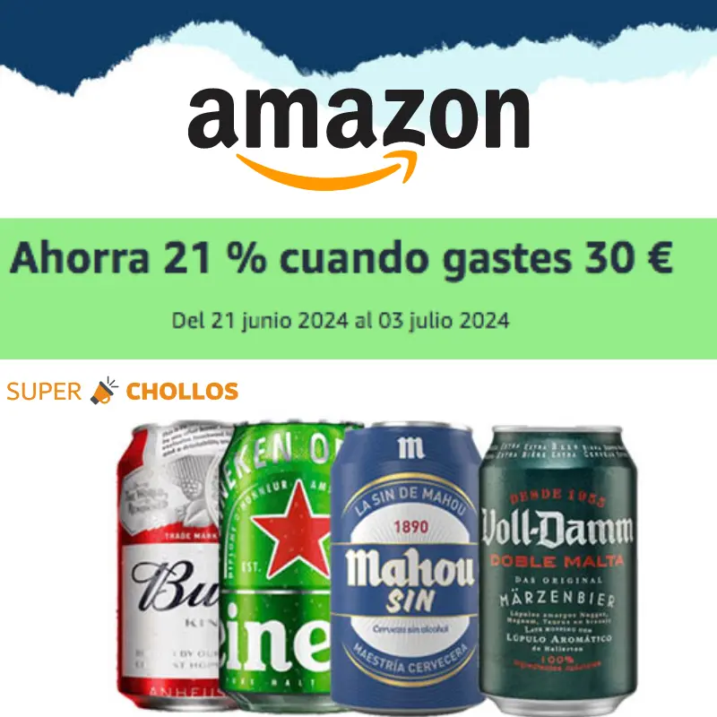 🍺 Ahorra 21% por cada 20€ en Selección de Cervezas en Amazon
