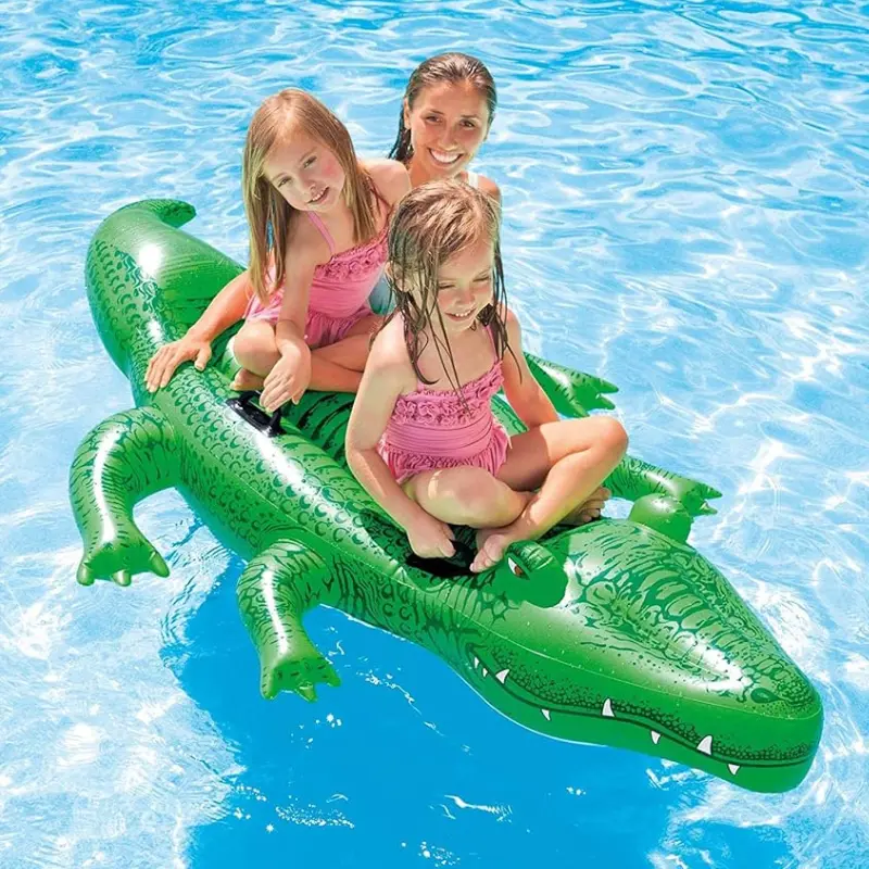 Colchoneta hinchable Intex Cocodrilo con asas