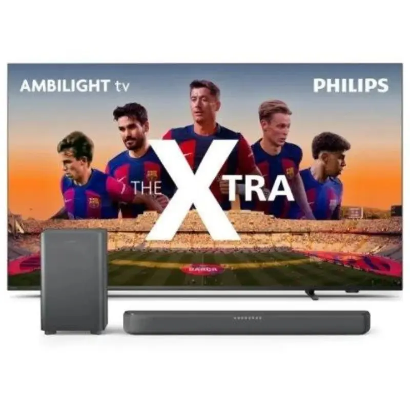 Smart TV Philips 65″ 4K Ambilight + Barra de sonido