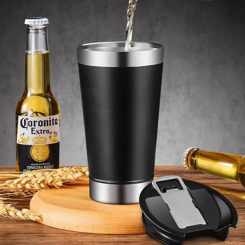 Vaso termo para llevar o tener la cerveza helada