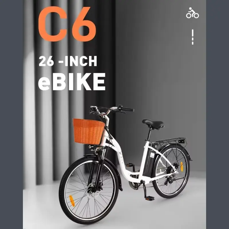 Bicicleta eléctrica DYU C6 (25km/h – 90km) 