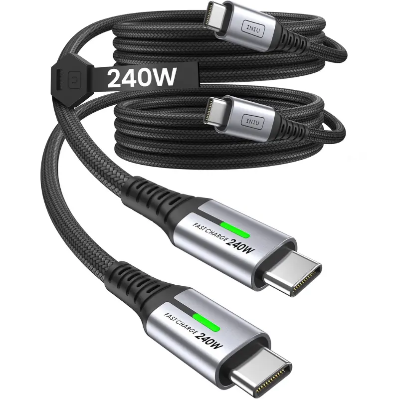Pack x2 cables INIU 240W USB C a USB C de 2M