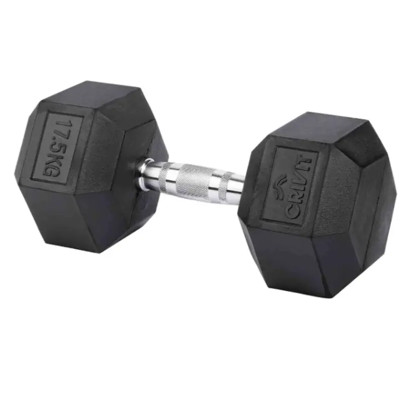 Mancuerna de 17,5 kg con mango redondeado