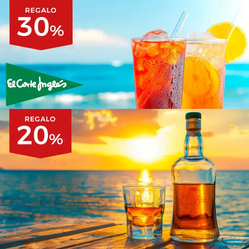 2º unidad al 70% DTO. en licores en El Corte Inglés