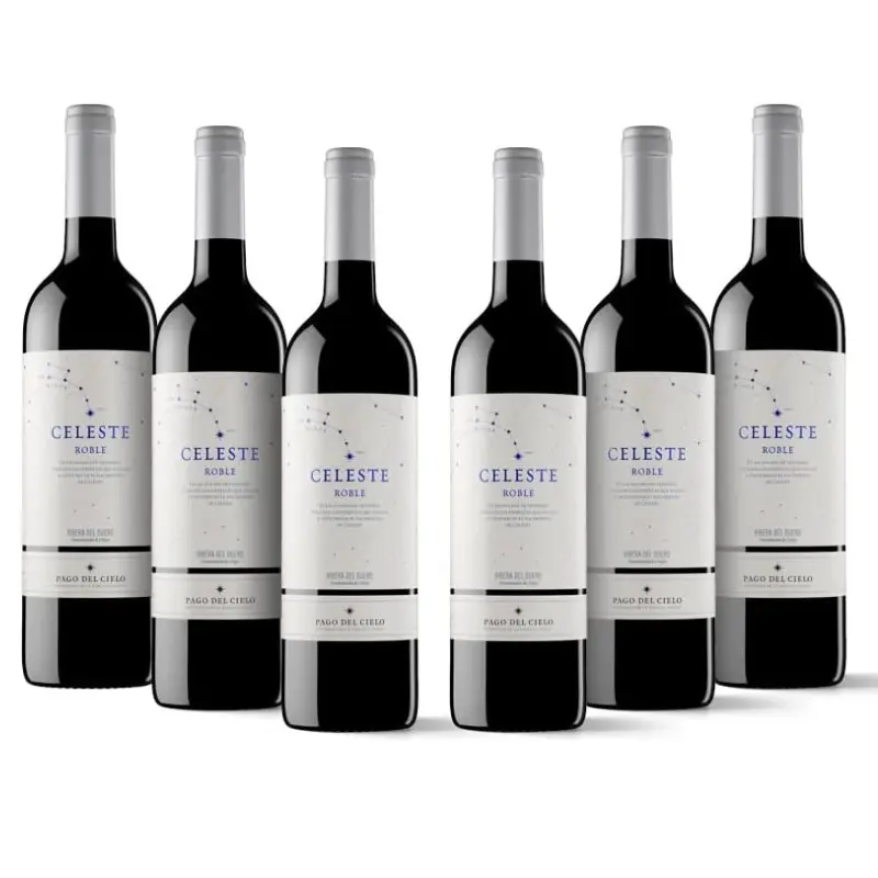 Pack x6 botellas vino tinto Pago del Cielo Celeste Roble