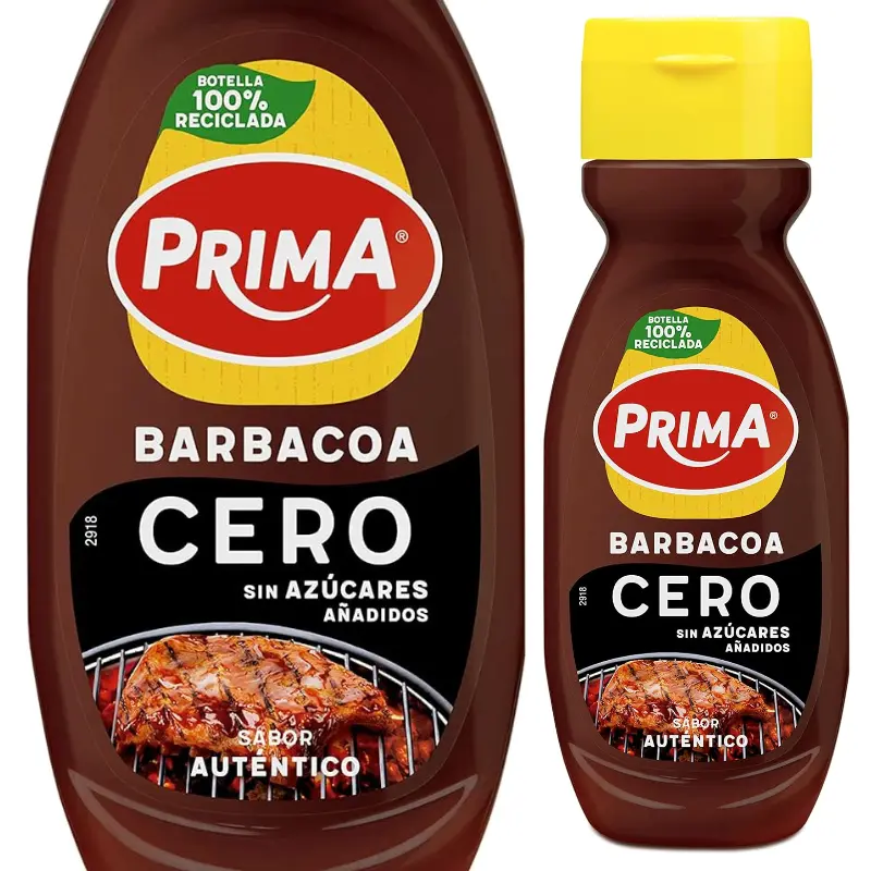 Salsa barbacoa Prima Cero sin azúcares añadidos