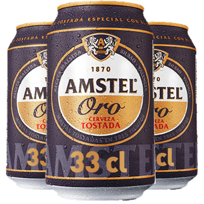 Pack x24 latas cerveza Amstel Oro Tostada 330 ml