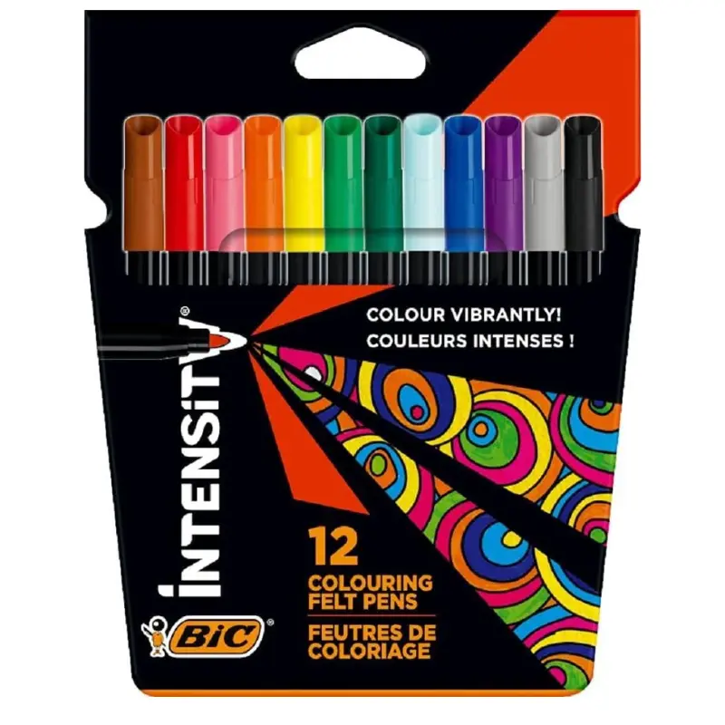 Pack x12 Rotuladores lavables BIC Intensity