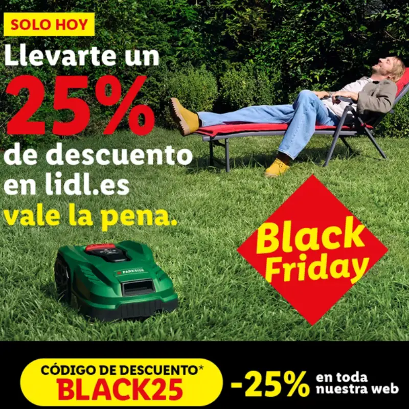 ¡Pre Black Friday 2025 LIDL! – SOLO HOY Cupón 25% DTO. en TODO