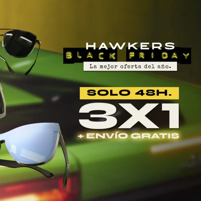 Black Friday Hawkers: 3×1 en selección de gafas de sol