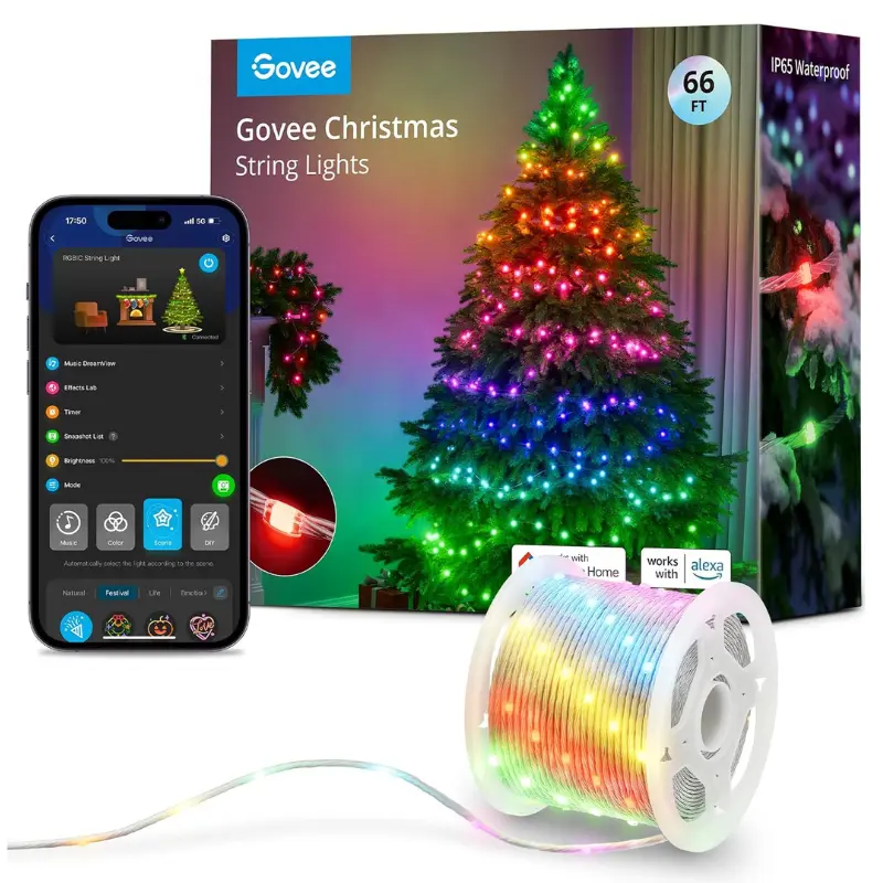 Govee RGBIC Luces de Navidad Exterior 20M (+10M de regalo!)