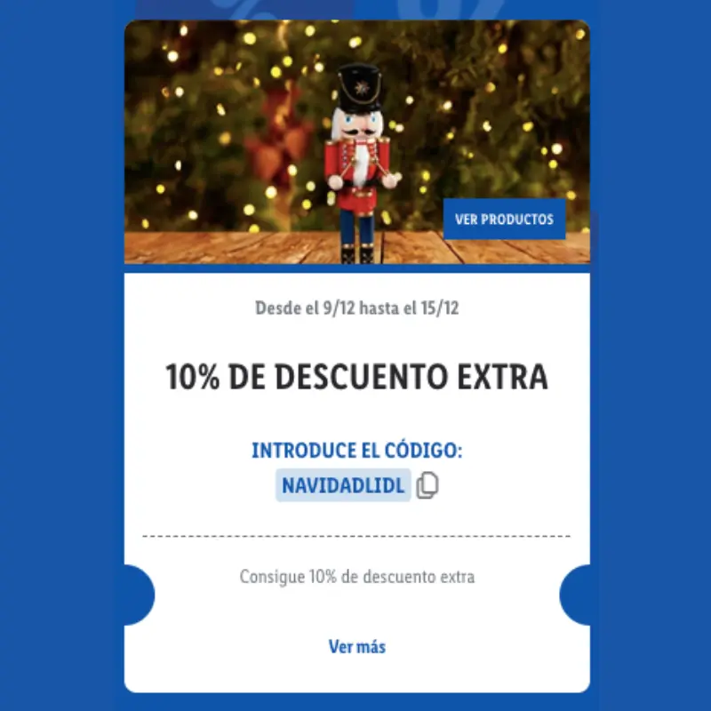 Cupón 20% DTO. EXTRA en Decoración Navideña en Lidl