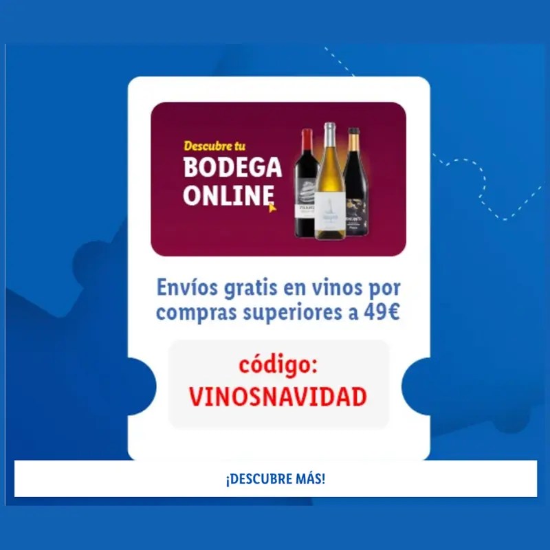 Envío GRATIS en selección de vinos de Lidl