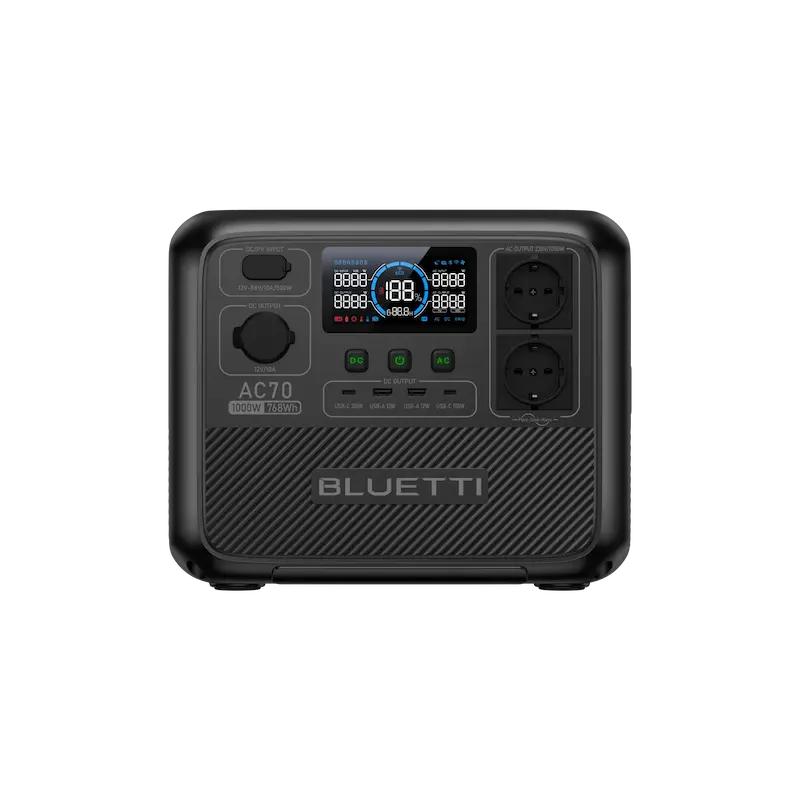 BLUETTI AC70 Estación de Energía Portátil | 1000W 768Wh