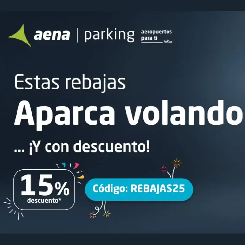 15% de descuento en el parking de aeropuertos AENA