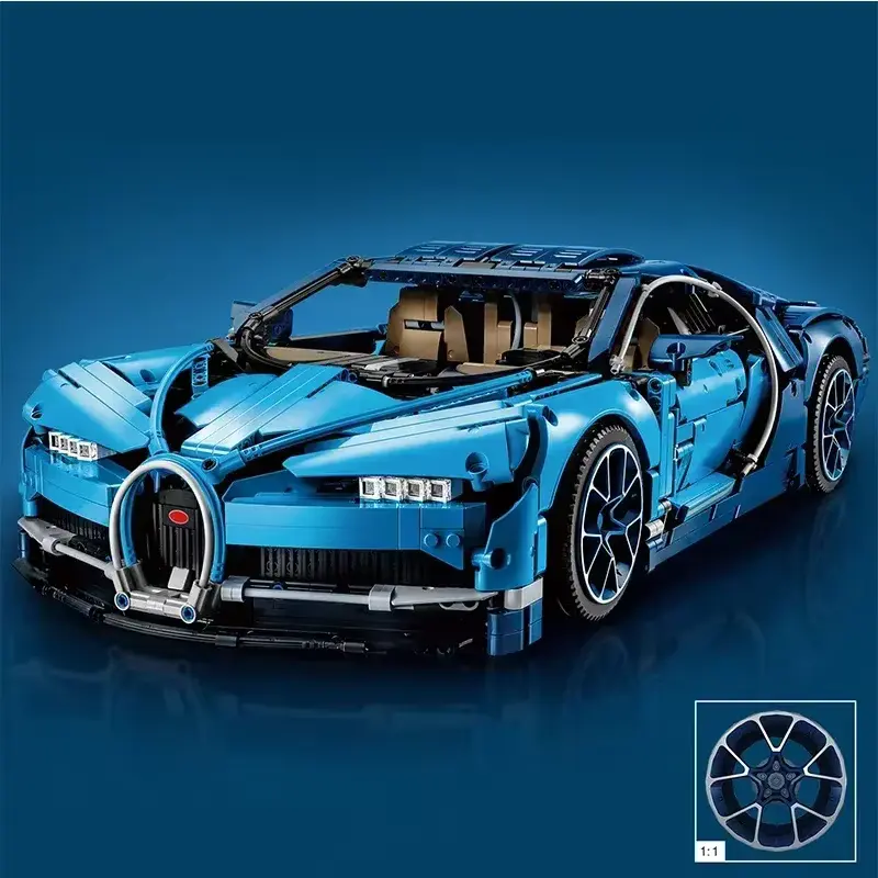 Bugatti Chiron estilo LEGO con 3.599 piezas
