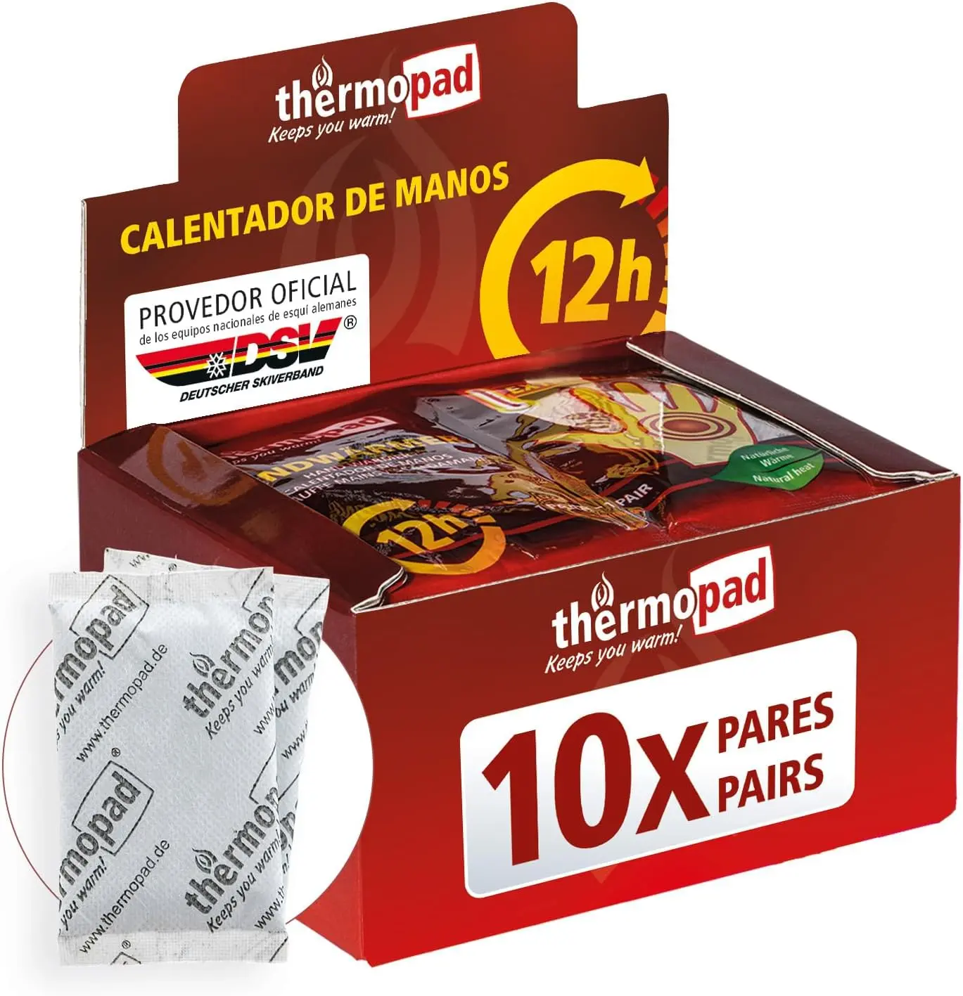 Pack de 10 calentadores de manos Thermopad