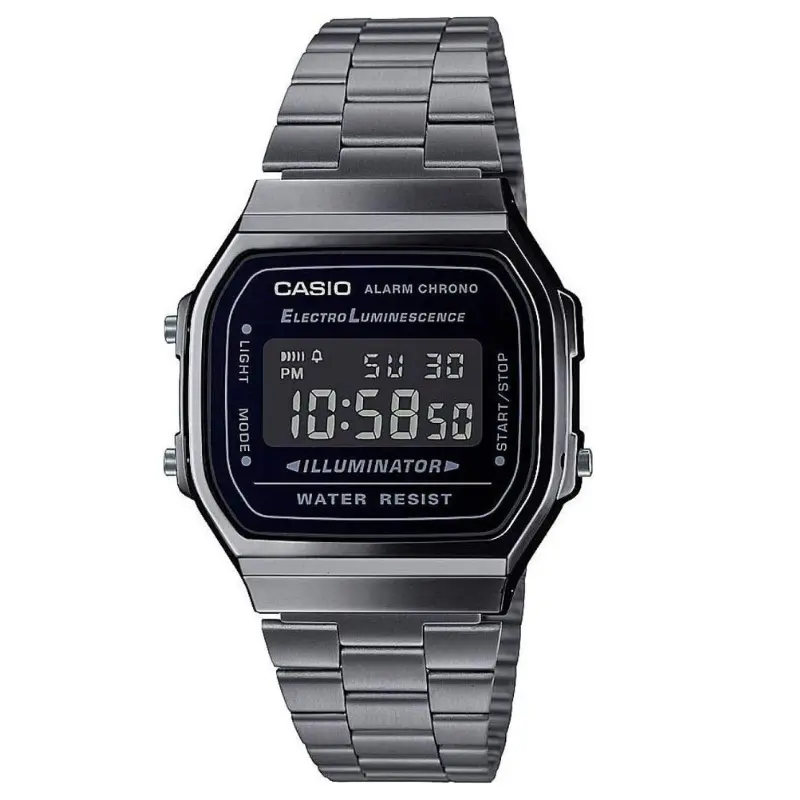 Reloj vintage Casio A168WEGG con Correa de Acero