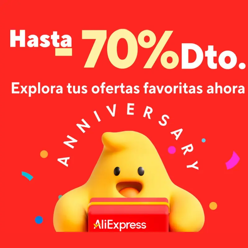 ¡Aniversario AliExpress! ¡Cuponazo de hasta 100€!