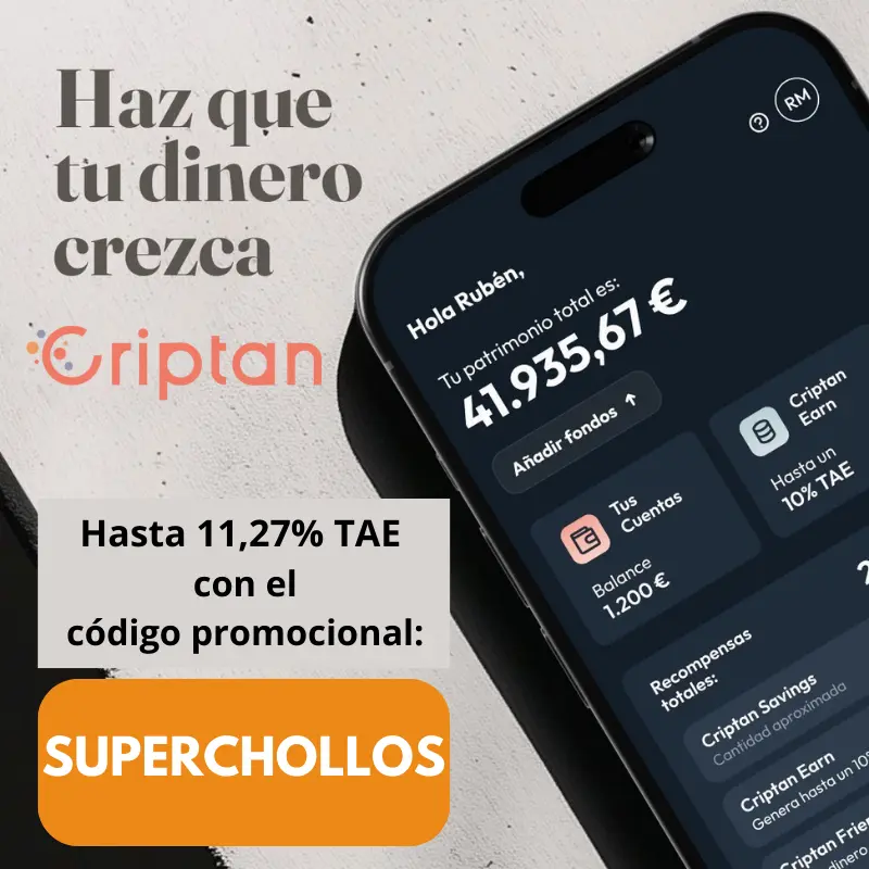 CRIPTAN código promocional SUPERCHOLLOS bono bienvenida 35% earn