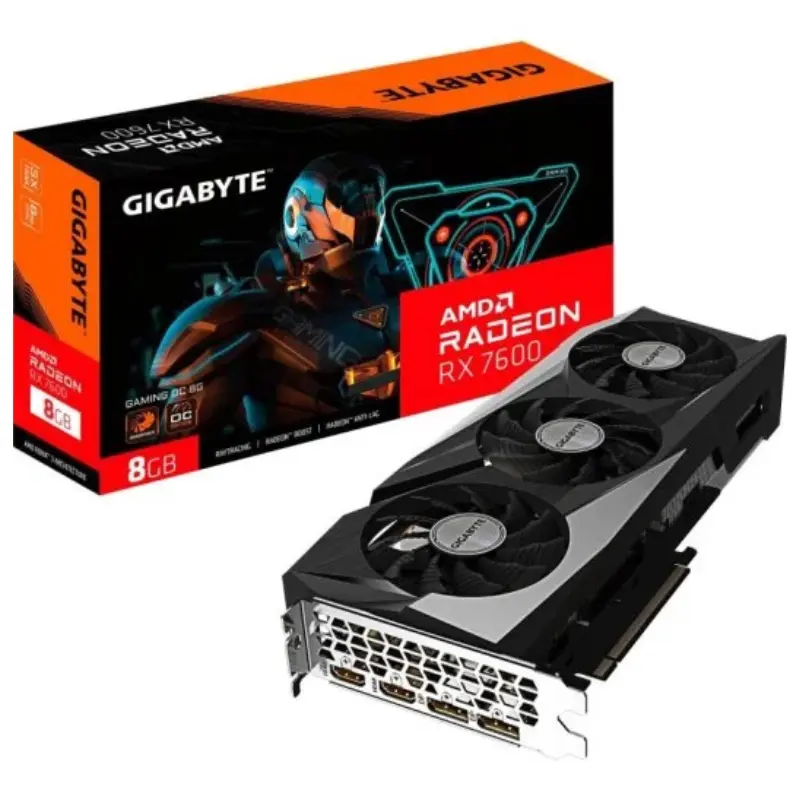 Tarjeta Gráfica Gigabyte Radeon RX 7600 GAMING OC