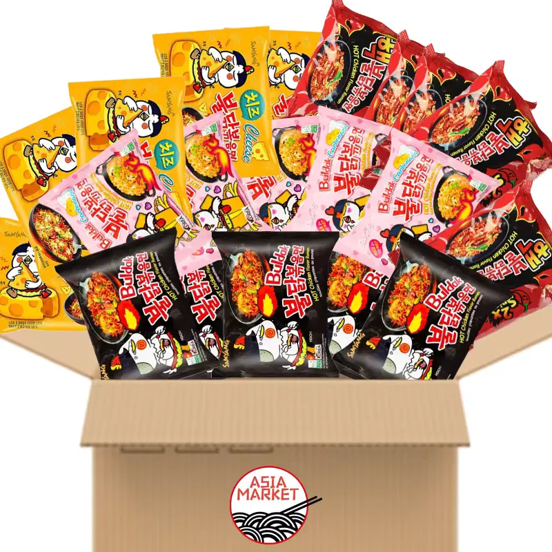 Pack x13 paquetes Ramen Nongshim con 4 sabores exóticos