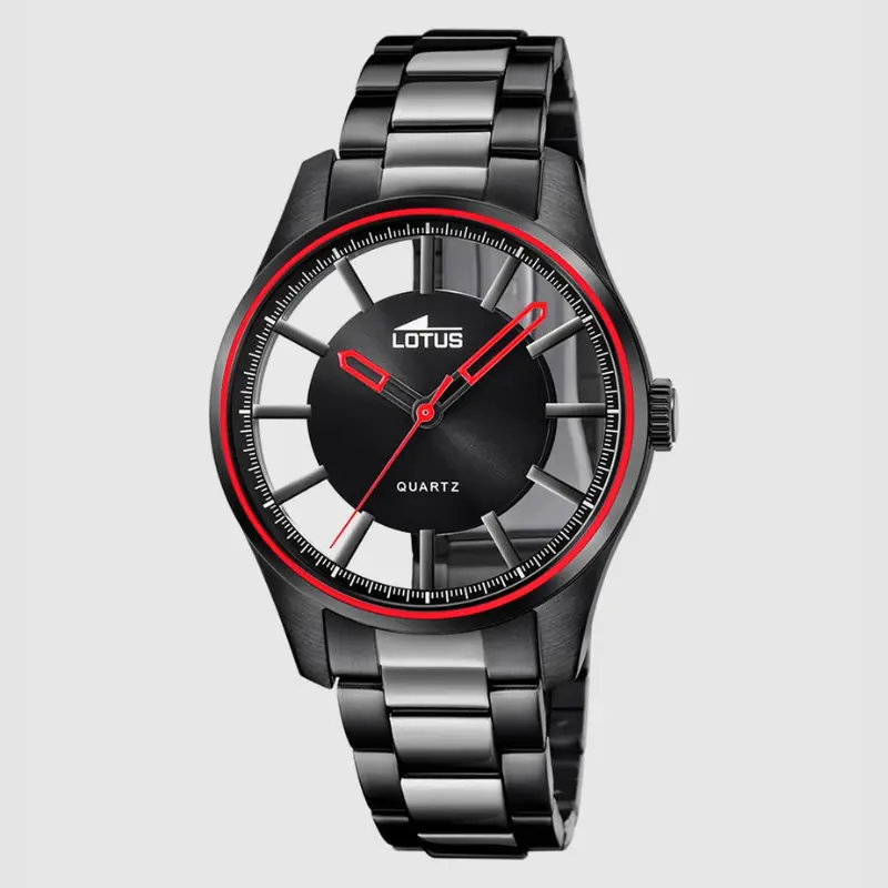Reloj Lotus Excellent de acero negro [OFERTA]