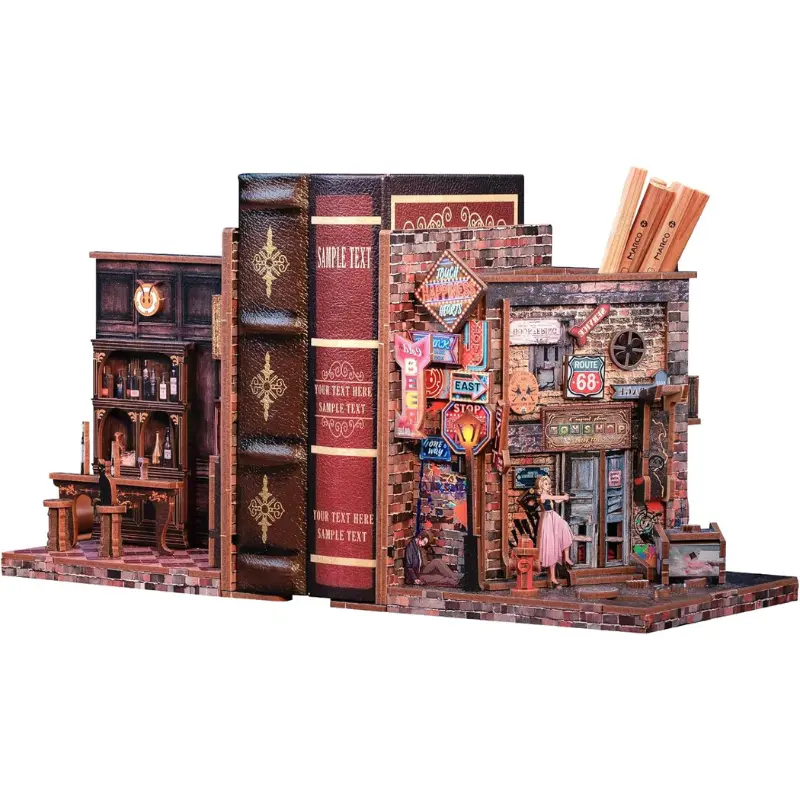 Sujetalibros – puzzle 3D de madera TOP VENTAS