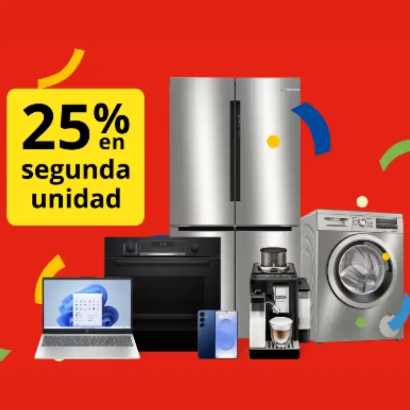 Worten | 25% EXTRA en 2ª unidad en teles, electrodomésticos, móviles etc.