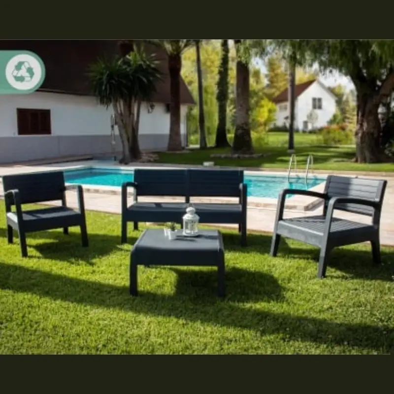 Conjunto de Jardín Mesa + 2 Sillas y Sofá [OFERTA]