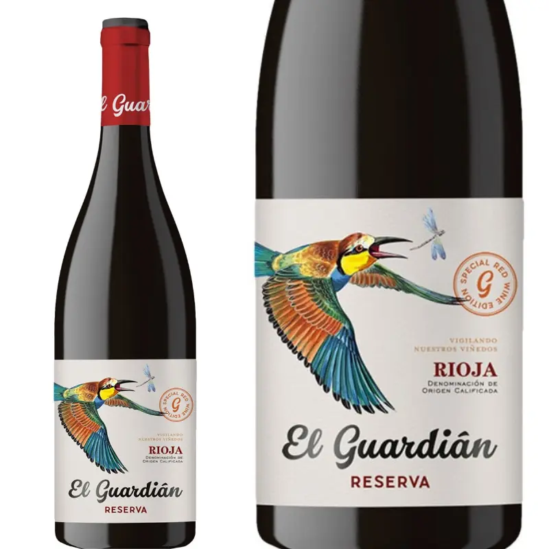 Pack x6 botellas de vino El Guardian reserva rioja 2018 [OFERTA]