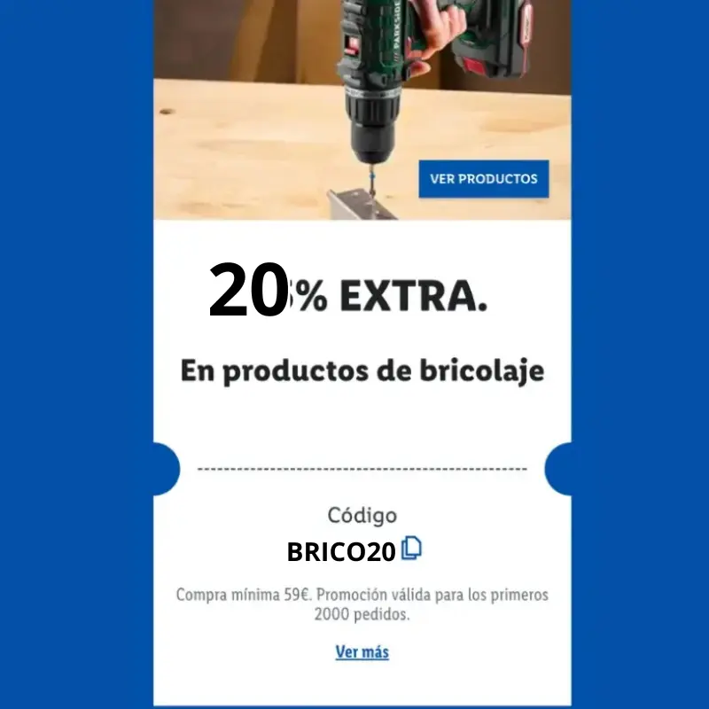 LIDL: Cupón -20% DTO. EXTRA en bricolaje