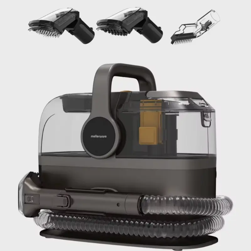 Ventilador con luz LED, 6 velocidad y aspas abatibles