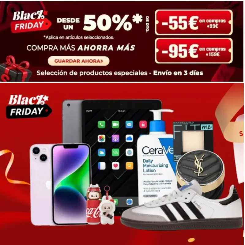 Black Friday SHEIN | Hasta el 50% + 55€ ó 95€ EXTRA