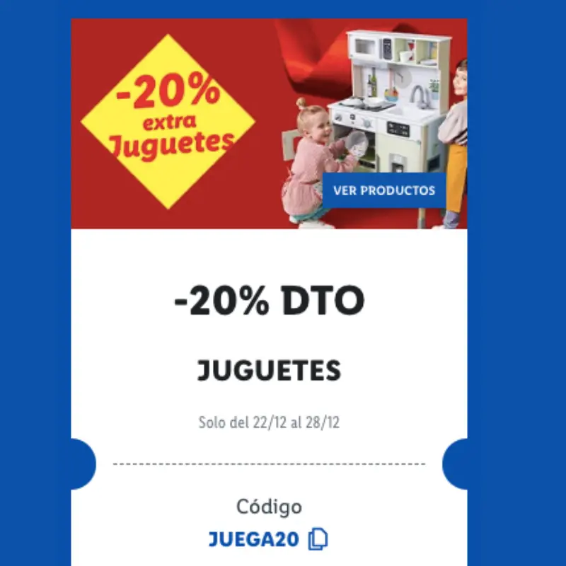 LIDL: Cupón -20% DTO. EXTRA en juguetes