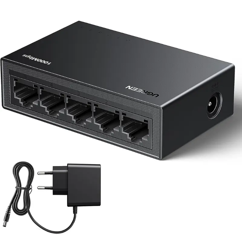 Conmutador de Red LAN UGREEN Switch Ethernet 5 Puertos