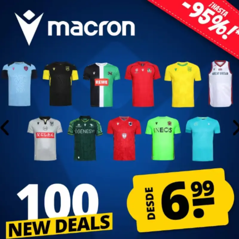 Deporte Outlet | Hasta 75% DTO. en moda deportiva Macron 