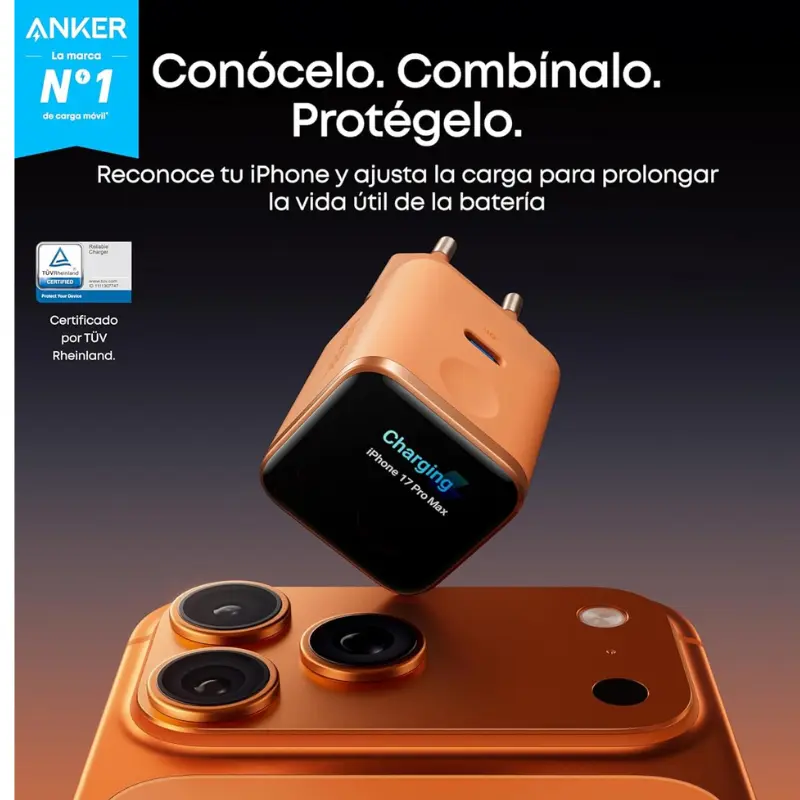 Anker Nano Cargador USB C 45W + Cable 1.8m USB C 100W