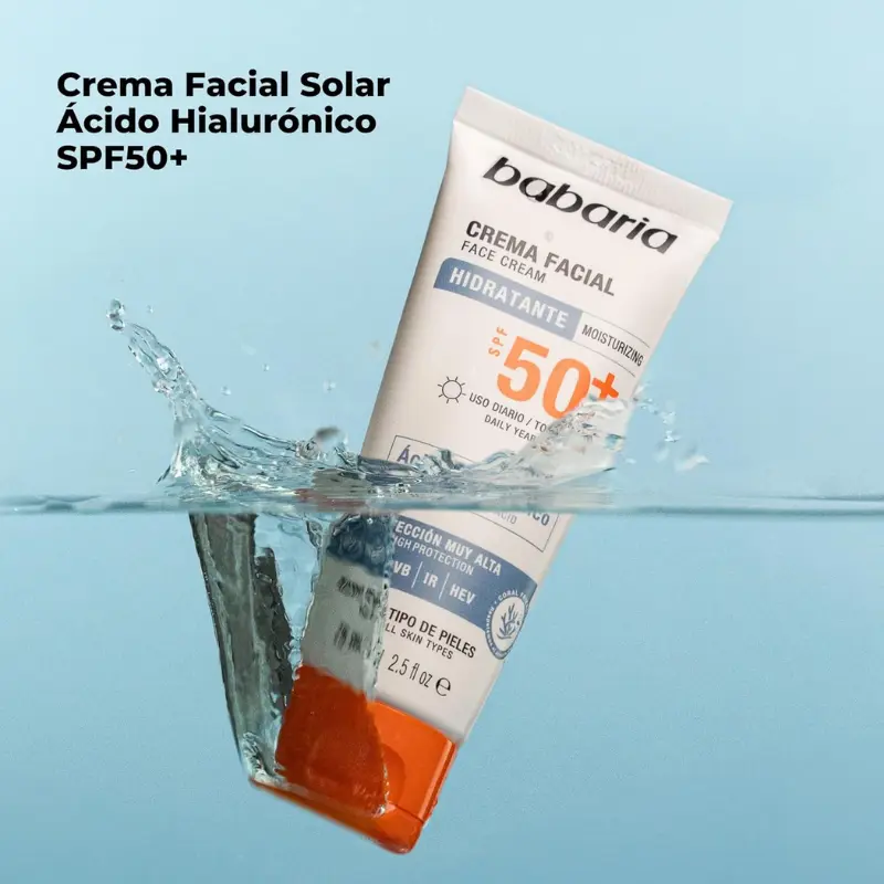Protector Solar Facial Babaria 50+ Con Acido Hialuronico [OFERTA]