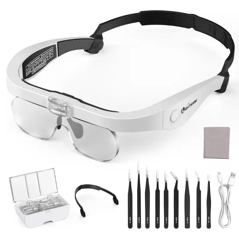 Lupa de cabeza LED con 4 lentes desmontables [OFERTA]