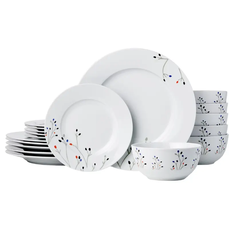 Vajilla de 18 unidades Amazon Basics Ramas [OFERTA]