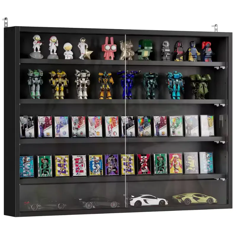 Vitrina Pared con Estantes Ajustables y 2 Puertas [OFERTA]