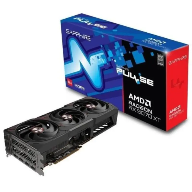Tarjeta Gráfica Sapphire PULSE AMD Radeon RX 9070 XT 16GB